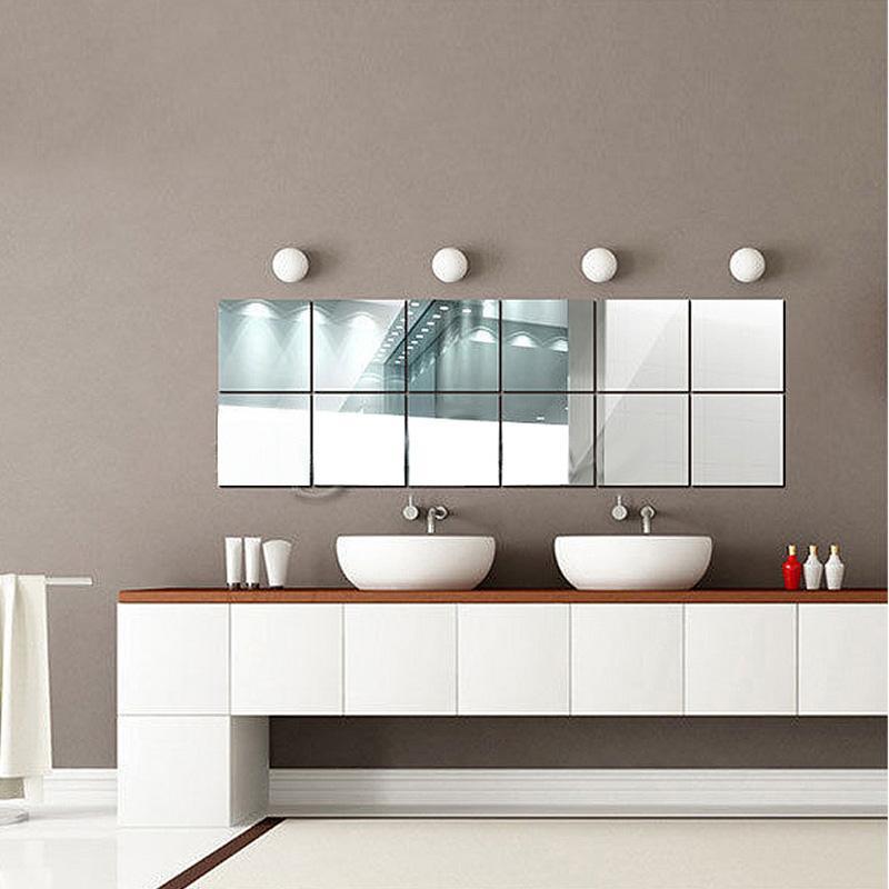 9 pcs/set 15X15cm reflection mirror square sticker - Worldwide Prime