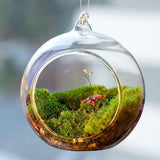 Ball Globe Shape Clear Hanging Glass Vase - Worldwide Prime