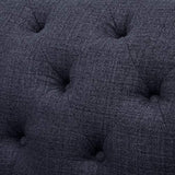 Bradbury Chesterfield Tufted Sofa, 93"W, Navy - Worldwide Prime