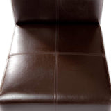 Chocolate Brown T-Stitch Leather Dining Chair, 2-Pack - Worldwide Prime