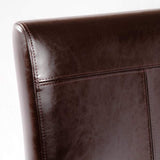 Chocolate Brown T-Stitch Leather Dining Chair, 2-Pack - Worldwide Prime