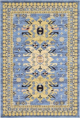 Classic Traditional Geometric Persian Design Area rugs Terracotta 6' x 8' 11 Qashqai Heriz rug - Worldwide Prime