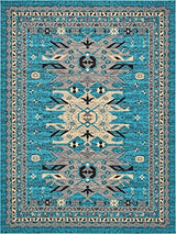 Classic Traditional Geometric Persian Design Area rugs Terracotta 6' x 8' 11 Qashqai Heriz rug - Worldwide Prime