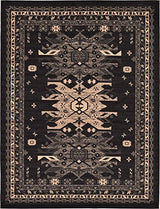 Classic Traditional Geometric Persian Design Area rugs Terracotta 6' x 8' 11 Qashqai Heriz rug - Worldwide Prime