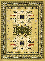 Classic Traditional Geometric Persian Design Area rugs Terracotta 6' x 8' 11 Qashqai Heriz rug - Worldwide Prime