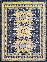 Classic Traditional Geometric Persian Design Area rugs Terracotta 6' x 8' 11 Qashqai Heriz rug - Worldwide Prime