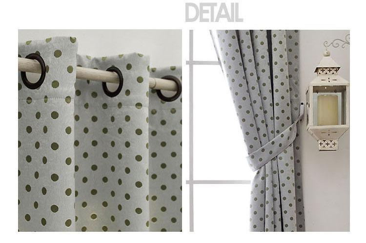 Dot green sheer linen curtains - Worldwide Prime