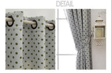 Dot green sheer linen curtains - Worldwide Prime