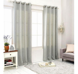 Dot green sheer linen curtains - Worldwide Prime