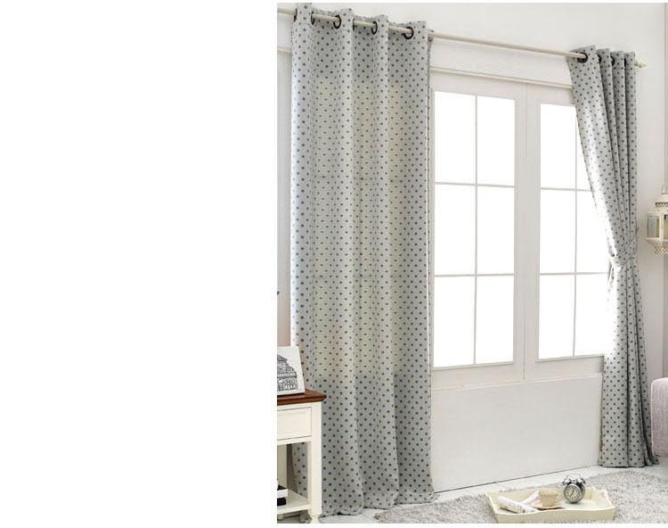 Dot green sheer linen curtains - Worldwide Prime