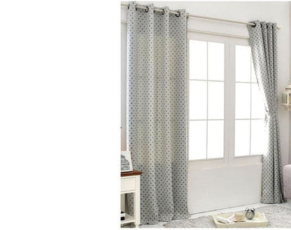 Dot green sheer linen curtains - Worldwide Prime