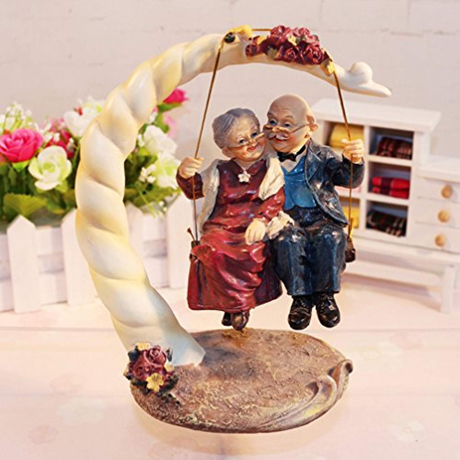 DreamsEden Loving Elderly Couple Figurines, Old Age Life Resin Home Decoration - Worldwide Prime