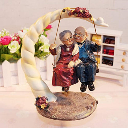 DreamsEden Loving Elderly Couple Figurines, Old Age Life Resin Home Decoration - Worldwide Prime