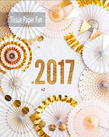 Gold Paper Fan Flower Hanging Banner for Party Decorations 8pcs/Pack - Worldwide Prime