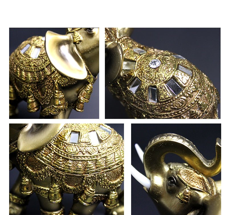 Golden Elephant Figurines - Worldwide Prime