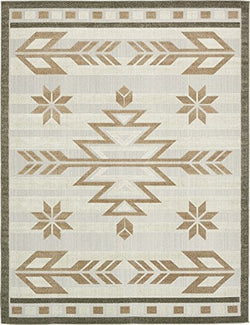 Indoor/Outdoor Rug Beige 7' x 10' - Worldwide Prime