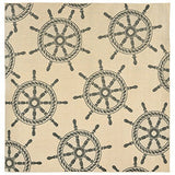 Liora Manne Veranda At the Helm Rug, Indoor/Outdoor, 4'10" by 7'6", Off-White - Worldwide Prime