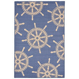 Liora Manne Veranda At the Helm Rug, Indoor/Outdoor, 4'10" by 7'6", Off-White - Worldwide Prime