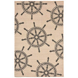 Liora Manne Veranda At the Helm Rug, Indoor/Outdoor, 4'10" by 7'6", Off-White - Worldwide Prime