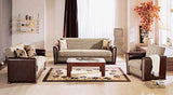 Living Room Sofa Sleeper Redeye Brown ALFA Collection - Worldwide Prime