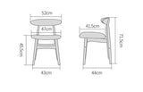 Modern coffee table tables and chairs, Nordic retro chairs, dining chairs - Worldwide Prime