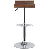 Modway Bentwood Retro Modern Piston Bar Stools in Oak - Set of 2 - Worldwide Prime