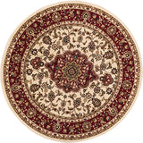 Noble Medallion Ivory Persian Floral Oriental Formal Traditional 5 Round - Worldwide Prime