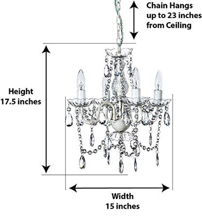 The Original Gypsy Color 4 Light Small Crystal Chandelier for H 17.5" x W 15" - Worldwide Prime