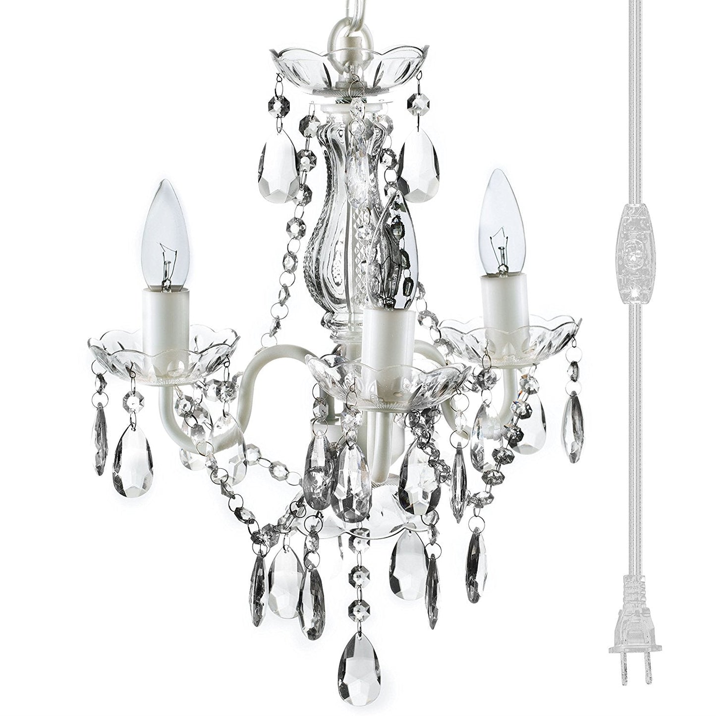 The Original Gypsy Color 4 Light Small Crystal Chandelier for H 17.5" x W 15" - Worldwide Prime