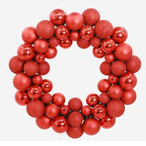 Todaies Christmas 55 Balls Wreath Door Wall Ornament Garland Decoration - Worldwide Prime