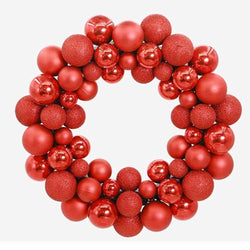 Todaies Christmas 55 Balls Wreath Door Wall Ornament Garland Decoration - Worldwide Prime