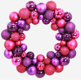 Todaies Christmas 55 Balls Wreath Door Wall Ornament Garland Decoration - Worldwide Prime