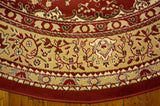 Traditional Burgundy 8' Feet Round Mashad Collection Area rug Perfect for any floor & Carpet - Worldwide Prime