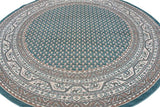 Traditional Caen Collection Rugs Teal 8' -Feet-Round Area rug - Worldwide Prime