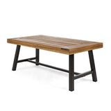 Vern Indoor Rustic Acacia Wood Coffee Table | Sandblast Finish - Worldwide Prime