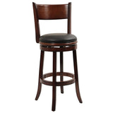 Augusta Counter Height Swivel Stool, 24-Inch, Cappuccino