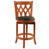 Augusta Counter Height Swivel Stool, 24-Inch, Cappuccino