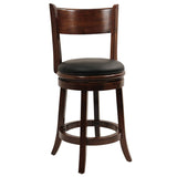 Augusta Counter Height Swivel Stool, 24-Inch, Cappuccino