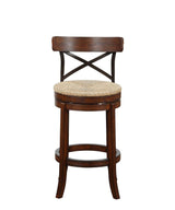 Augusta Counter Height Swivel Stool, 24-Inch, Cappuccino