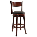 Augusta Counter Height Swivel Stool, 24-Inch, Cappuccino