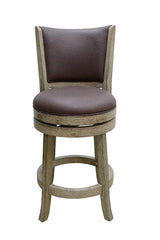 Augusta Counter Height Swivel Stool, 24-Inch, Cappuccino