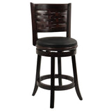 Augusta Counter Height Swivel Stool, 24-Inch, Cappuccino