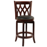 Augusta Counter Height Swivel Stool, 24-Inch, Cappuccino