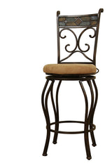 Augusta Counter Height Swivel Stool, 24-Inch, Cappuccino