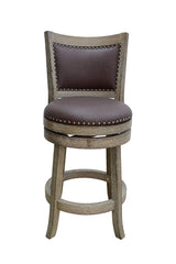 Augusta Counter Height Swivel Stool, 24-Inch, Cappuccino