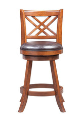 Augusta Counter Height Swivel Stool, 24-Inch, Cappuccino