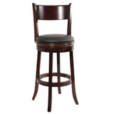 Augusta Counter Height Swivel Stool, 24-Inch, Cappuccino