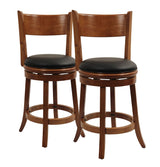 Augusta Counter Height Swivel Stool, 24-Inch, Cappuccino