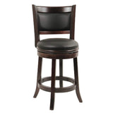 Augusta Counter Height Swivel Stool, 24-Inch, Cappuccino