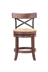 Augusta Counter Height Swivel Stool, 24-Inch, Cappuccino